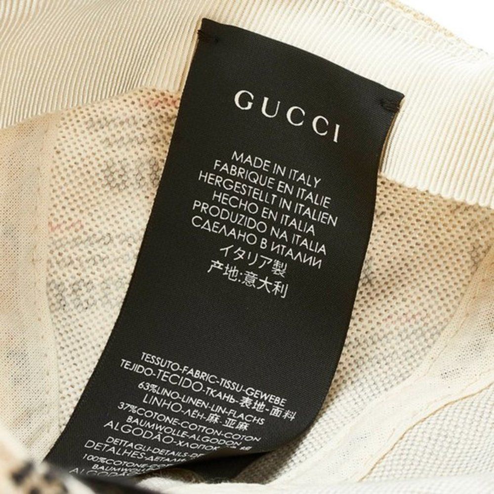 Gucci Logo-Print Linen And Cotton-Blend Canvas Baseball Cap - Picture 6 of 6